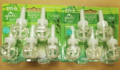 10 Glade BAMBOO & BLISS Scented Oil Plugins Air Refills LIMITED EDITION 5 PACKS