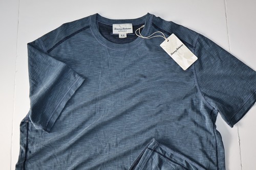 Tommy Bahama T Tee Shirt Flip Tide Reversible SS New Bering Blue Medium M
