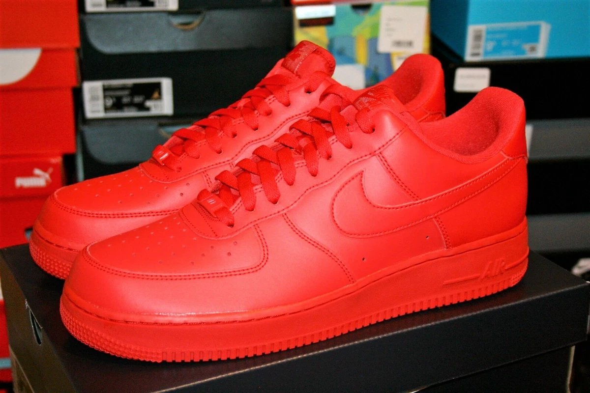 Men's Nike Air Force 1 '07 LV8 1 Triple Red University Red