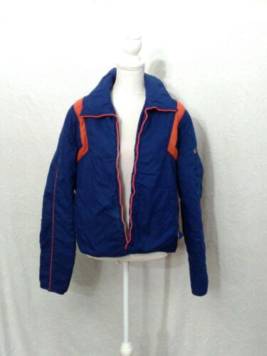 Sportscaster 1980's Ski Jacket Women's XL Blue/Orange, Broken Zipper