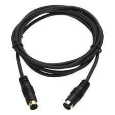 S Video Cable 6ft Mini DIN 4 Pin S-Video Cable Male to Female Gold Plated Con...