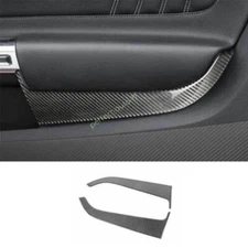 For Ford Mustang 2015-2022 2023 Real Carbon Fiber Inner Door Armrest Cover Trim