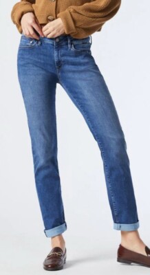 EUC Mavi Jeans Womens 27x34 Emma Slim Boyfriend Mid Rise Denim Mid Supersoft