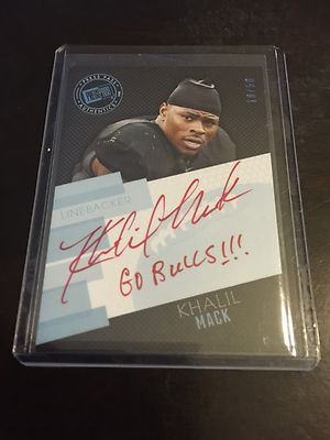 Khalil Mack 2014 Press Pass Authentics Auto Autograph Red Pen ''Go Bulls'' SP/50