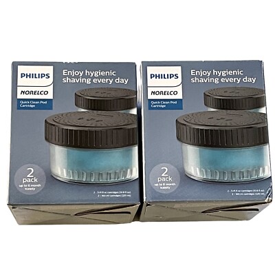 Philips Norelco Quick Clean Pod Cartridge Bundle Lot Of 2 New Sealed CC12/52 NIB