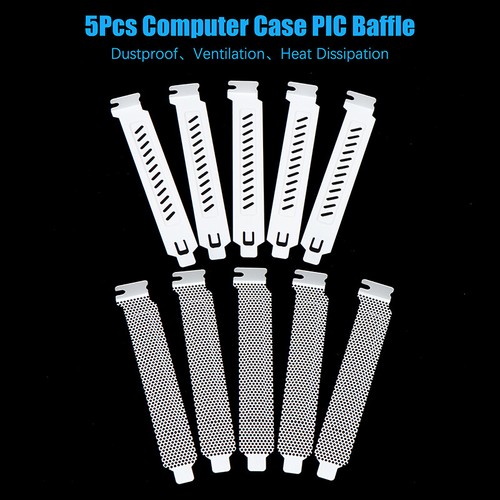 5Pcs Desktop Computer Host Chassis PCI Cooling Dust Filter PCI Slot Baffle N _ke - Afbeelding 12 van 14