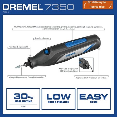 Dremel 7350 4V Cordless Rotary Tool w/7 Accessories new