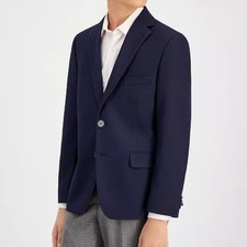 Michael Kors Big Boys Classic Fit Stretch Blazer Jacket Midnight Blue Sz 10R