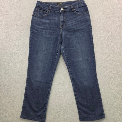 LEE Relaxed Fit Straight Leg STRETCH Jeans Womens Sz 6M FIT 30x26 Dark Wash