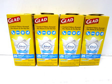 Glad Small Quick Tie Trash Bags Febreze Fresh Clean - 4 Gal, 26 Bags Lot of 4