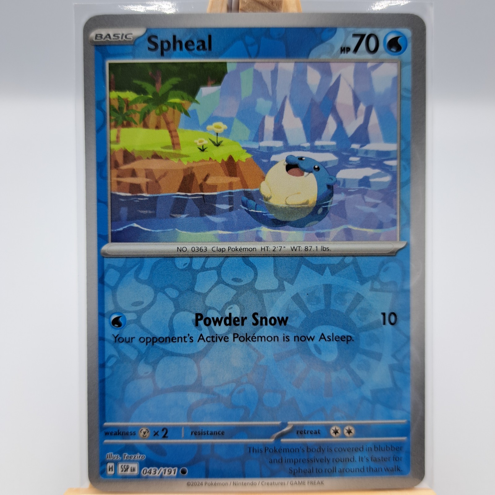 Pokemon Trading TCG Card Spheal #043 Reverse Holo