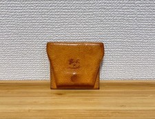 IL BISONTE Brown Leather Coin Purse Wallet US...