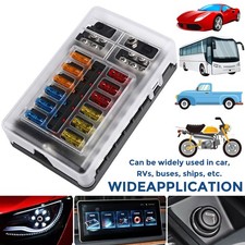 6/12 Way Blade Fuse Box Block Holder LED Indicator 32V Auto Marine Waterproof UK