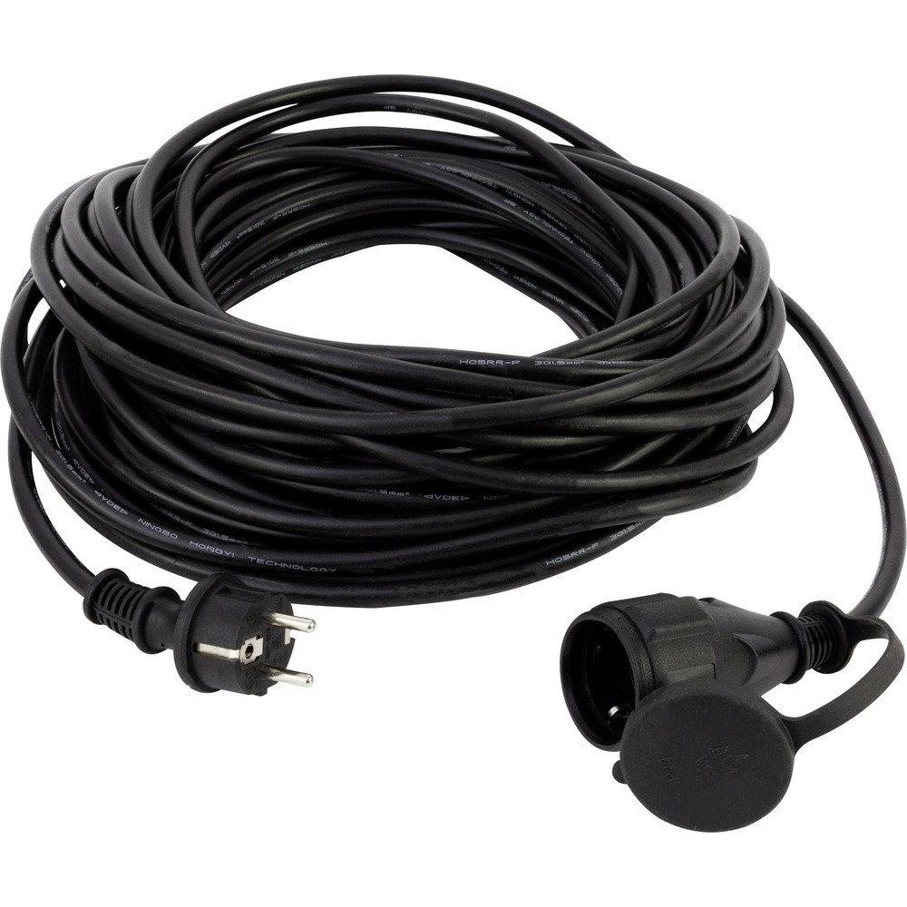 REV 0065109 Strom Verlängerungskabel 16 A Schwarz 10,00 м H05RR-F 3G 1,5 мм2 для крепления к стене