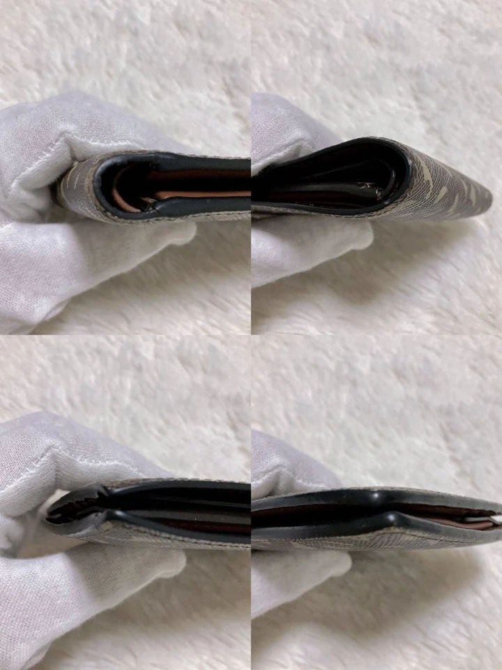 Cartera Burberry Doble Plegable Beige Marrón Cuero Unisex Excelente Regalo Foto 4 de 4