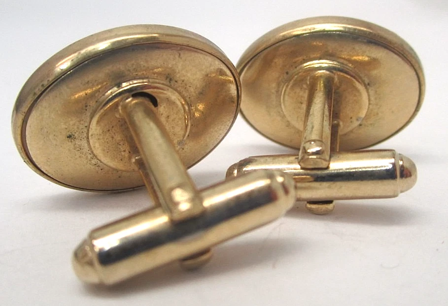 Gemelos médicos de enfermera vintage rellenos de oro amarillo y blancos registrados RN Foto 4 de 4