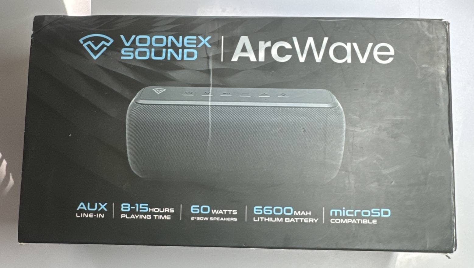 For Parts - Voonex ArcWave Portable Bluetooth Speaker Bass Boost IPX5