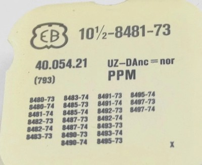 Komplettes Ring-BALANCIER für Uhr EB (Bettlach) 10½ 8481-73 und DÉRIVÉS - GRIS