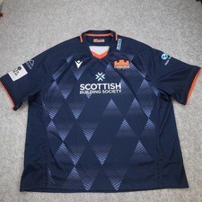 Edinburgh Rugby Shirt Mens 3XL Navy Rugby Union Macron Scottish 2022 2023 Jersey