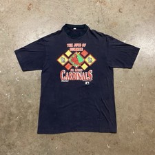 Vintage 90s St. Louis Cardinals Baseball Black Single Stitch T shirt  XL