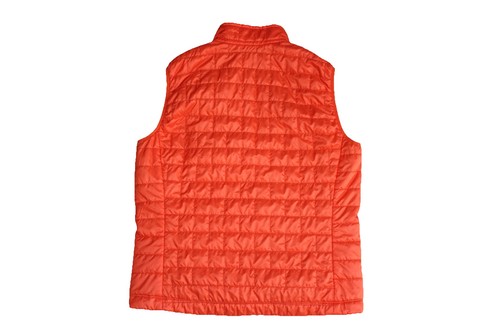 Men's Patagonia Orange Nano Puff Insulated Light Vest Zip Up Size Large - Picture 3 of 11
