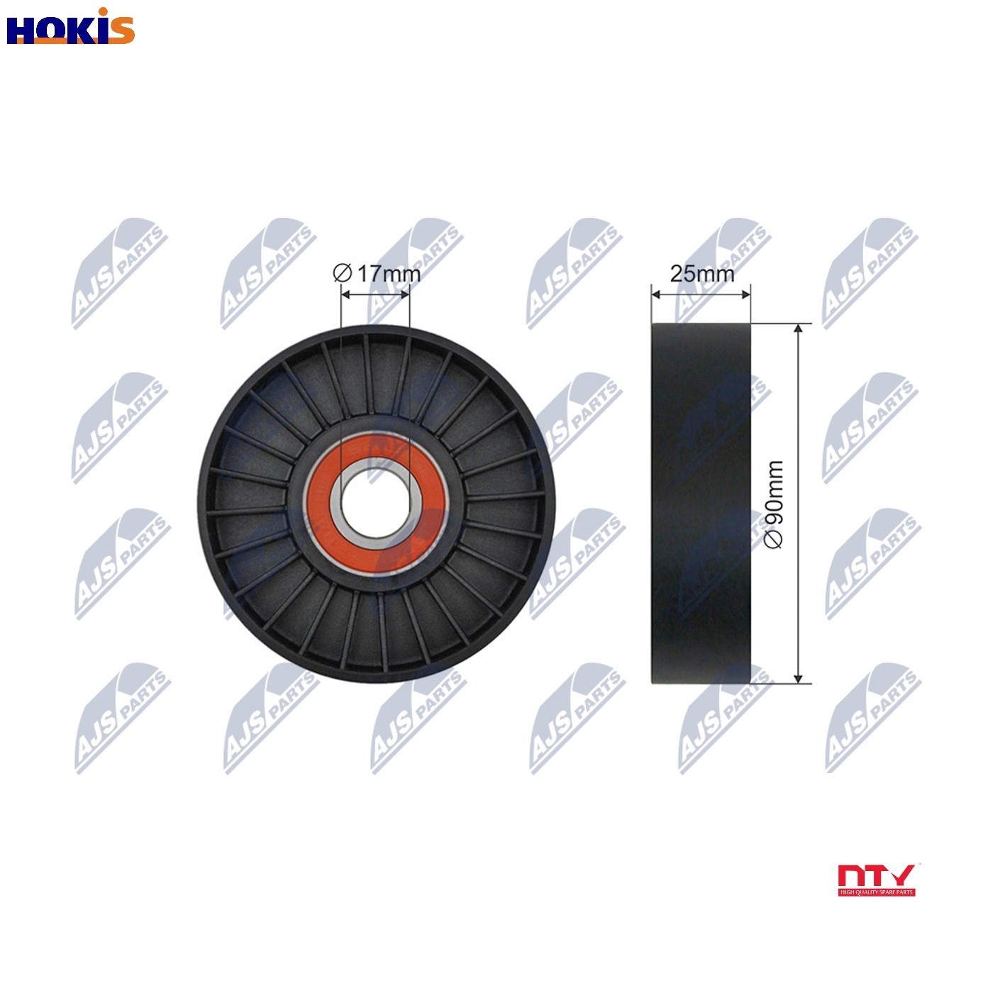 TENSIONER PULLEY VRIBBED BELT RNK-PE-015 FOR PEUGEOT PARTNER/Box/Body/MPV 306 - Image 8