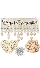 Family Birthday Board DIY Wooden Calendar Wall Hanging Birthday Reminder