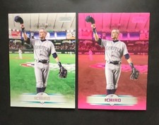 2025 Topps Stadium Club - Ichiro Suzuki #182 Pink Foil & Base #182 Mariners HOF