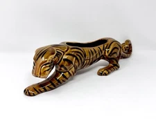 ROYAL HAEGER INSPIRED 15" STALKING TIGER / PANTHER PLANTER - RARE TIGER FINISH