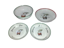 Vintage Fat Chef Pasta Serving Bowl Set