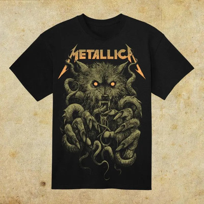 Me.t..al.licaaa Of Wolf and Man & The Call of Ktulu T-Shirt