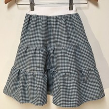 Skirt Girls 2 Maxi Green Plaid Ruffle Tiered 100 Cotton Mom and Pop's Kids