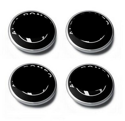Tappi mozzo ALFA ROMEO Cerchi in Lega Coprimozzo da 60mm Borchie Bordo CROMATO