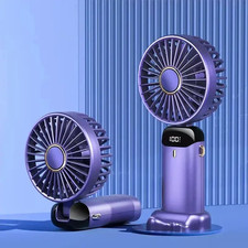 Mini Hand-held Fan Portable Folding Desk Fan Cooler Cooling USB Rechargeable Fan