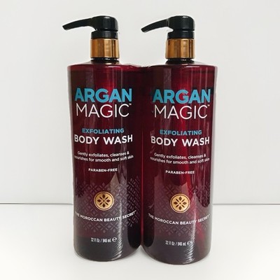 2 PACK ARGAN MAGIC Nutrient-Rich Argan Oil EXFOLIATING Nourishing BODY WASH