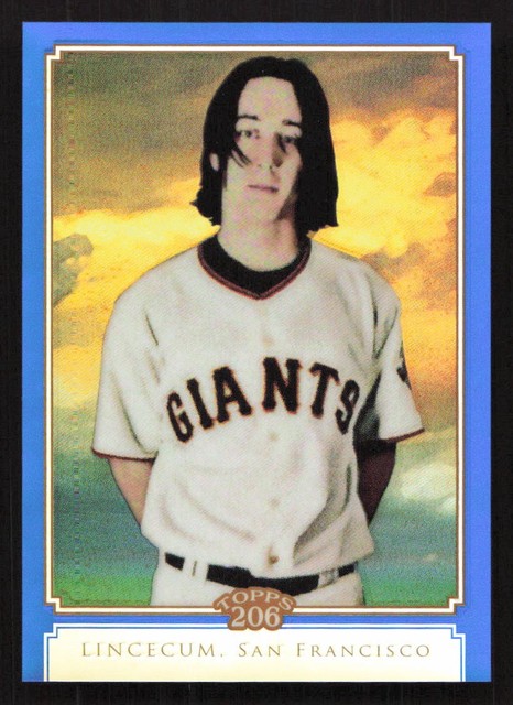 2010 Topps Chrome Tim Lincecum 206 Chrome Blue Refractor #/199 #TC46