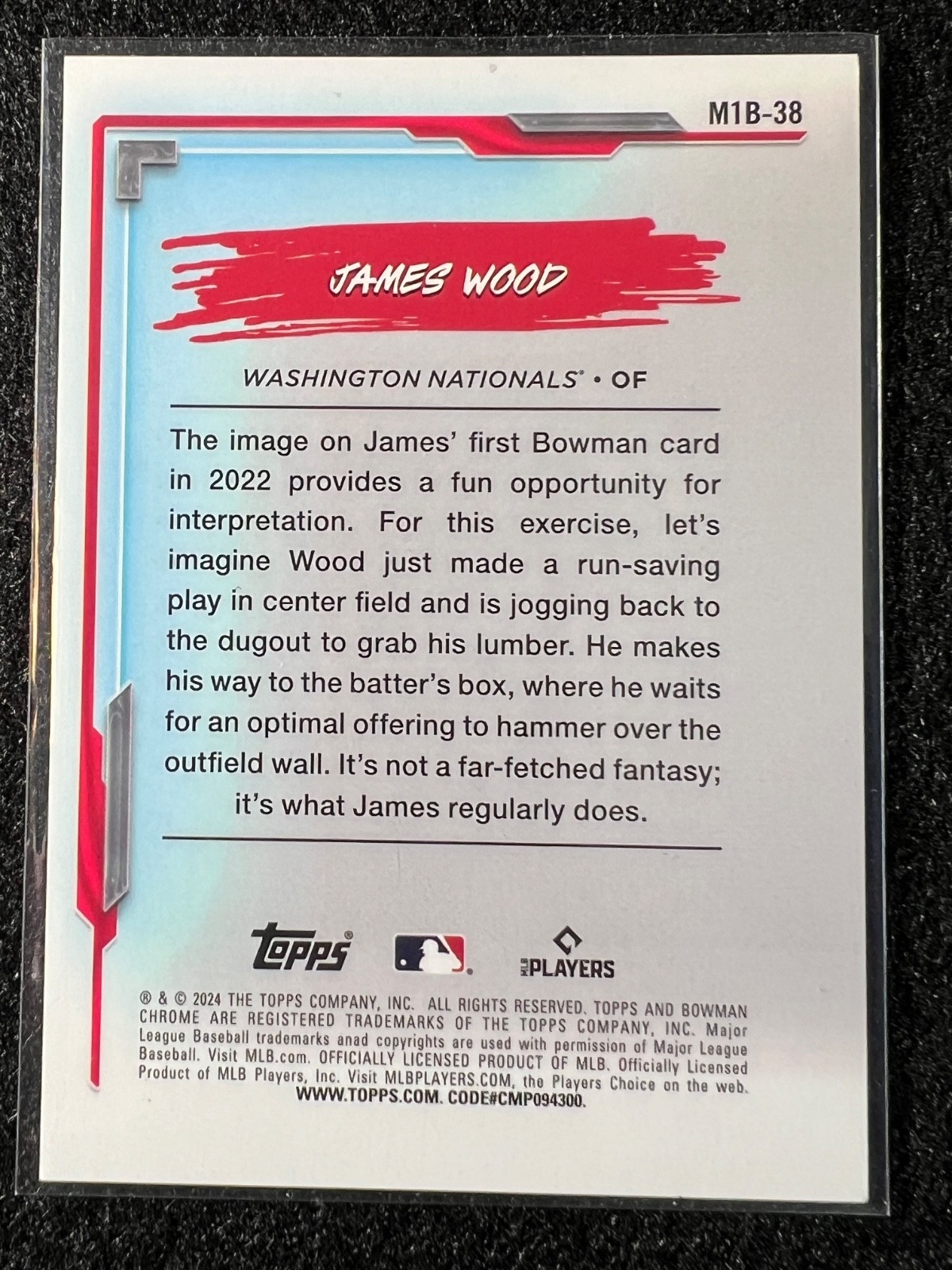 Rare # Bookend James Wood Gold 2024 Bowman Chrome My 1st 50 /50 Last Print + 1/1 view 5
