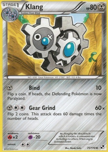 x4 Klang - 75/114 - Uncommon Pokemon Black & White M/NM