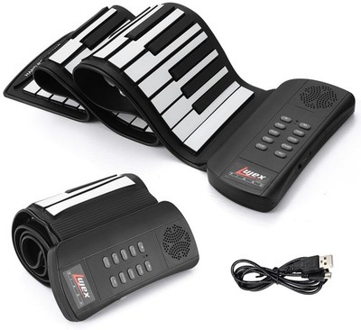 Lujex Roll Up Piano, Portable Silicone Keyboard Perfect for Beginners, Safe M...