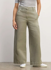 Everlane Phoebe Trouser Sage Green Wide Leg Full Length Womens 14
