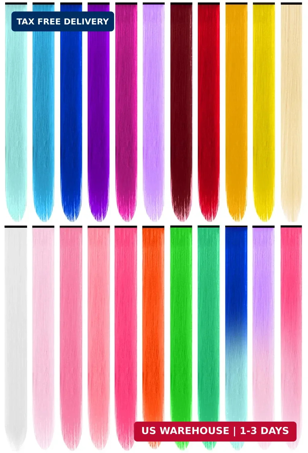 Ed Hair Extensions, Multi-colors Party Highlights Clip In Sy