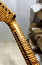 AAAA Electric Guitar neck 22 frets Roasted Flame Maple 25.5inch DIY Part repalce