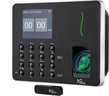 Time Clocks for Employees Small Business, W3 2.4GHz WiFi Biometric Fingerprin...