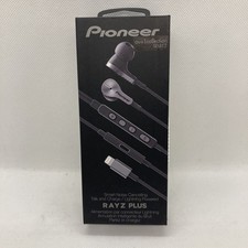 Pioneer Rayz Plus SE-LTC5R-T Lightning Noise Cancelling Earphones Black New