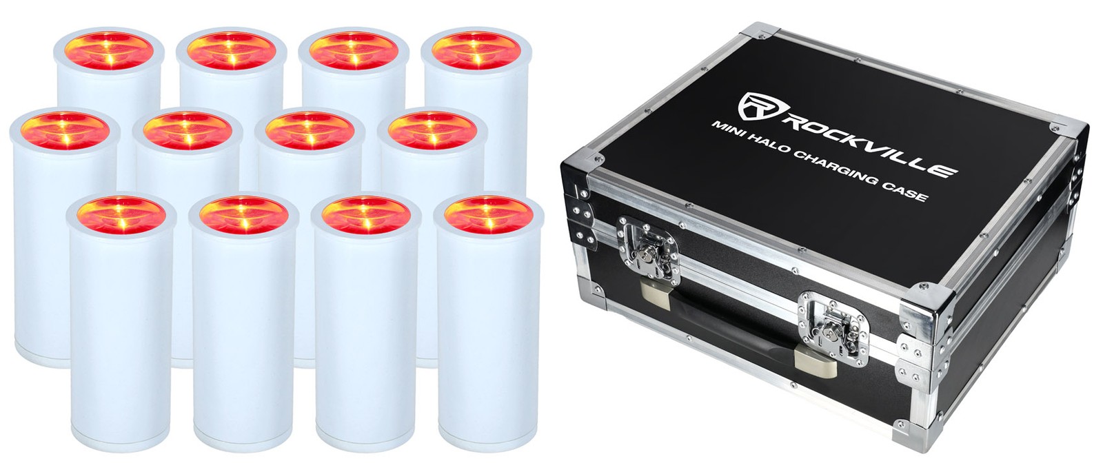 Rockville 12 PACK MINI HALO WHITE DJ Wash Effect Lights Чехол для беспроводной зарядки 156390₽