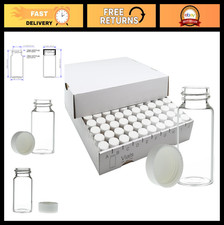 20ml Glass Vials with Screw Caps, Leakproof Borosilicate Bottles, Pack of 100