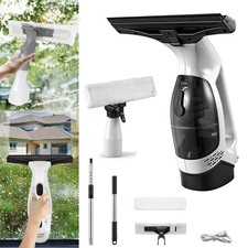 Cordless Window Vac Squeegee Cleaning Compact Recharge 150ml w/Telescopic pole