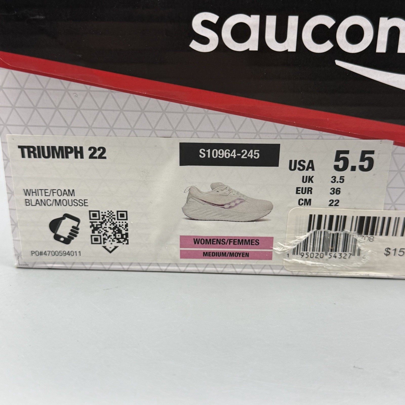 Saucony Triumph 22 Women’s 5.5 White Mint Running Shoes Training Sneakers NWB thumbnail 14