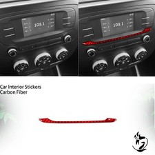 Red Carbon Fiber Center Console Navigation Gps Panel Cover For Kia Soul 2014-19 Red Carbon Fiber Center Console Navigation Gps Panel Cover For Kia Soul 2014-19
