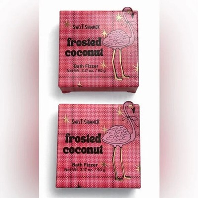 2 Sweet & Shimmer Frosted Coconut Bath Fizzer 90g